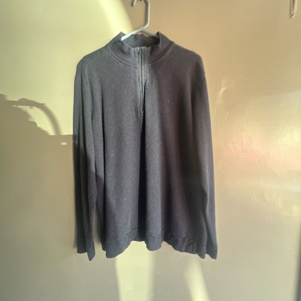 Criquet Mens Long Sleeve Half-Zip Pullover Size XXL Navy Blue